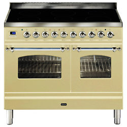 ILVE Milano Dual Fuel Induction Range Cooker Cream